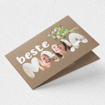 Karte zum Muttertag - Kraftpapier Mama