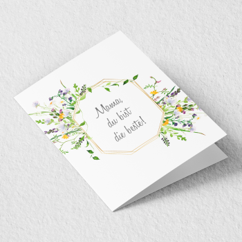 Karte zum Muttertag - Wild Flowers