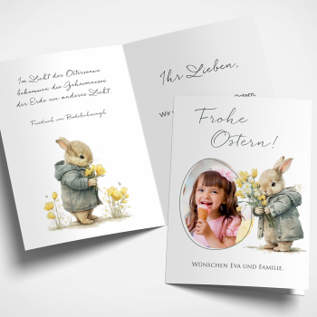 Osterkarte - Süßer Hase