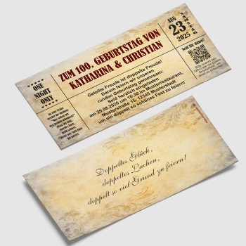 Einladung Doppelgeburtstag - Vintage