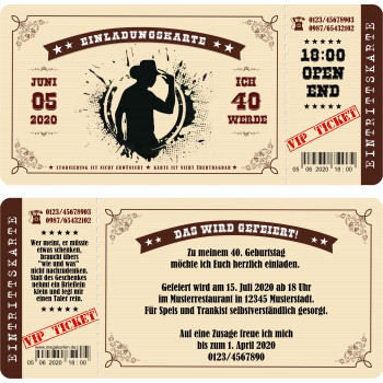 Geburtstagseinladung - Western Cowboy