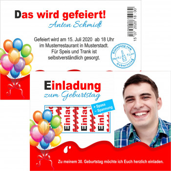 GEBURTSTAGSKARTE - Kinder Riegel