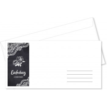 Umschläge Hochzeit - TAFEL MIT SPITZE
