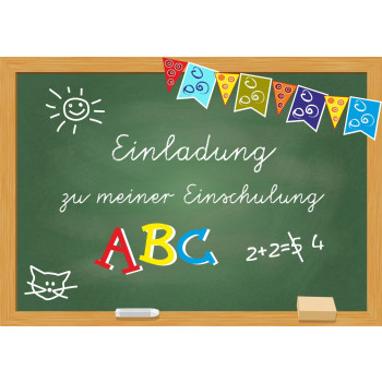 Einladung Einschulung - Tafel