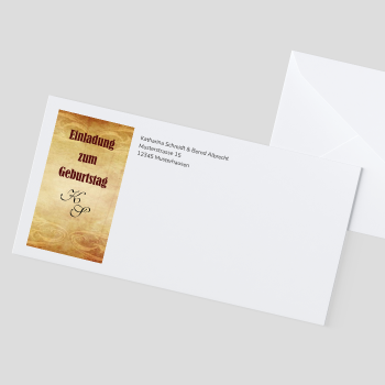 Umschläge Geburtstag - Vintage Braun