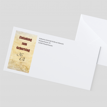 Umschläge Geburtstag - Im Vintage Look Creme