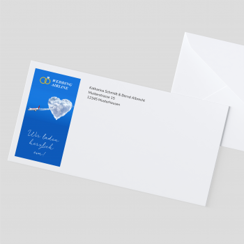 Umschläge Hochzeit - FLUGTICKET BOARDING PASS