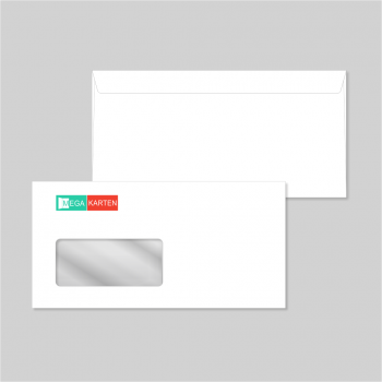 Briefumschlag bedrucken - DIN lang (220 x 110 mm) quer, 4/0 farbig