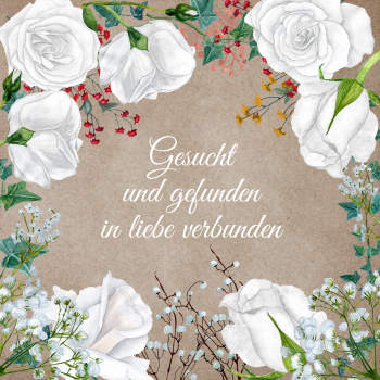 Hochzeitseinladung - Vintage Weiße Rosen