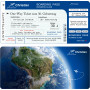 Einladungskarte Flugticket Boarding Pass blau Kosmos